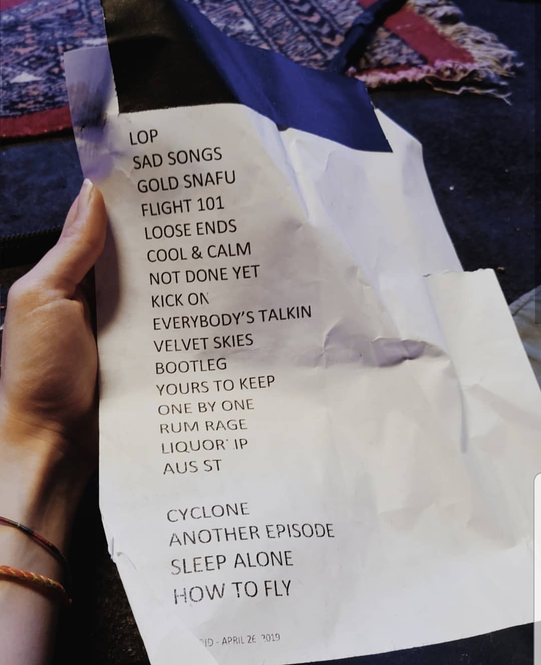 sticky fingers setlist