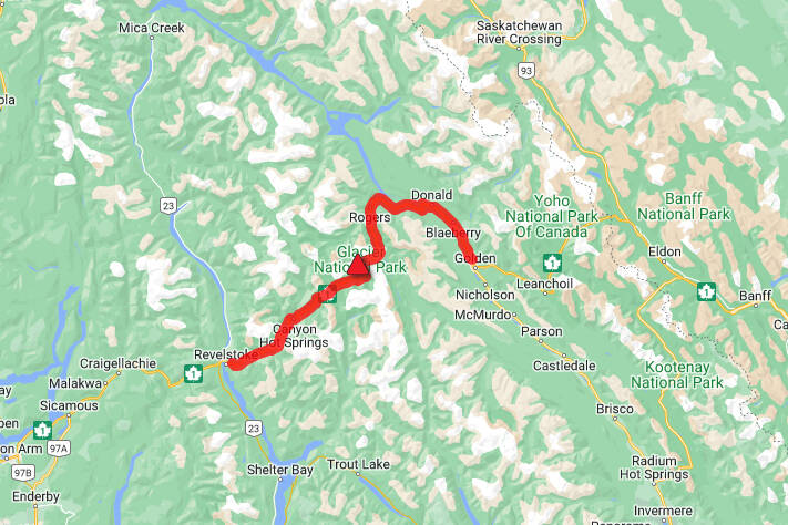 golden to revelstoke highway closure