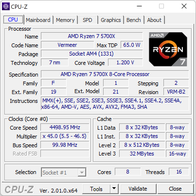 5700x overclock settings