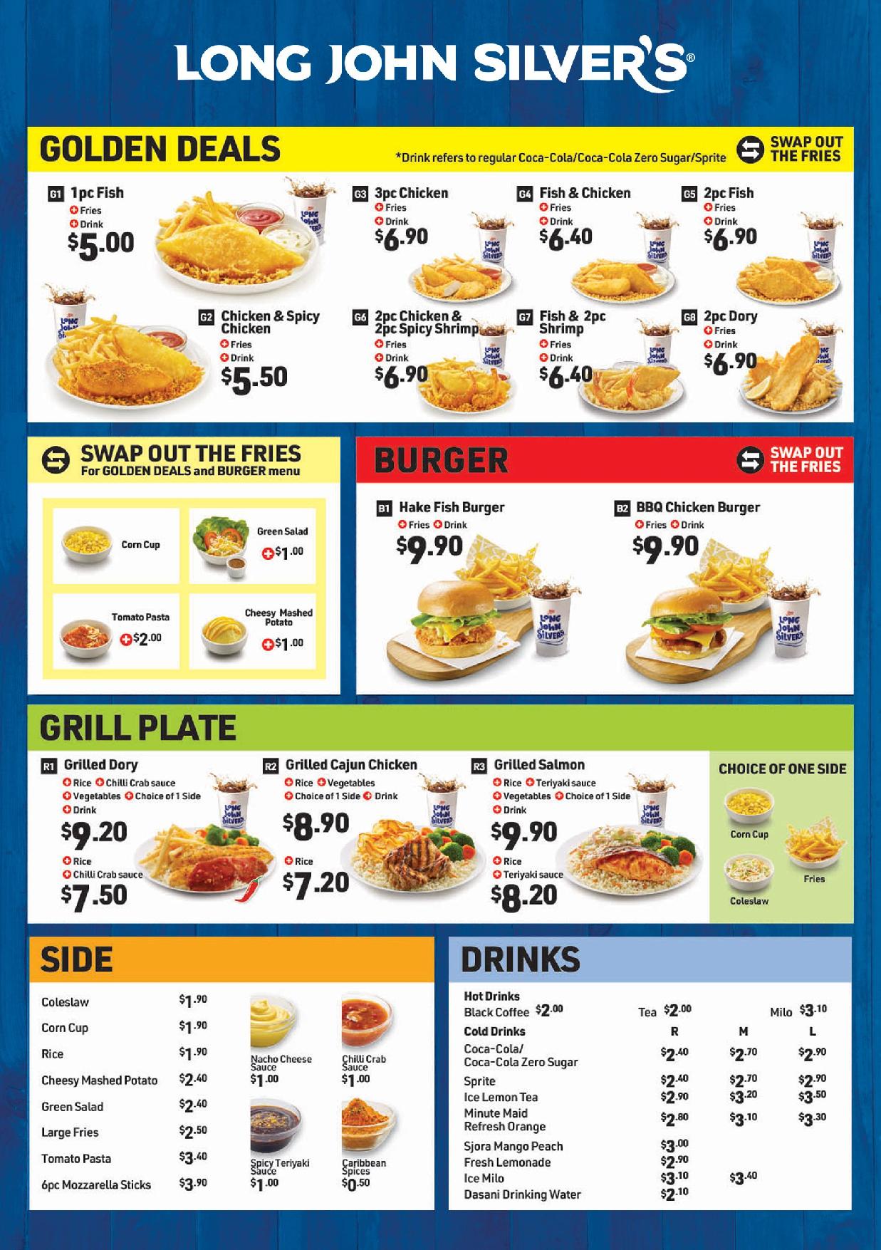 long johns silvers menu