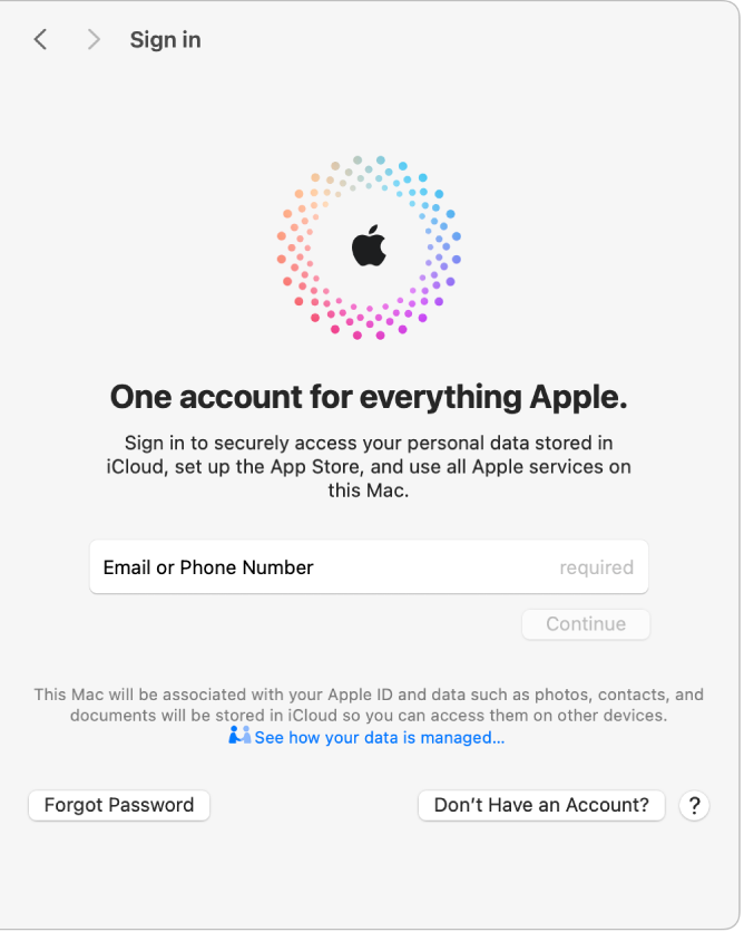 creating apple id