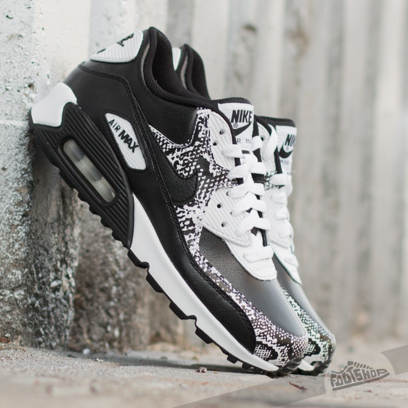 nike air max 90 premium white black