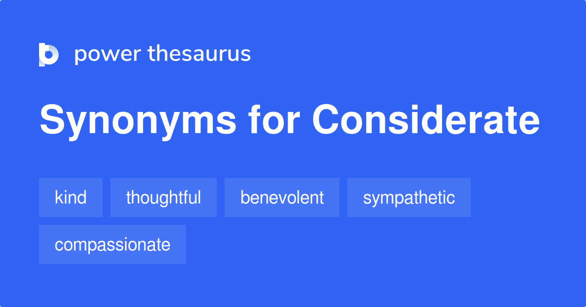 considerate thesaurus