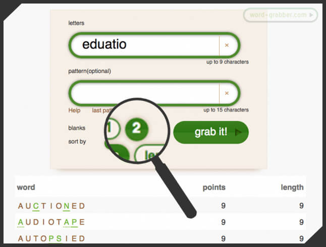 word grabber words with friends