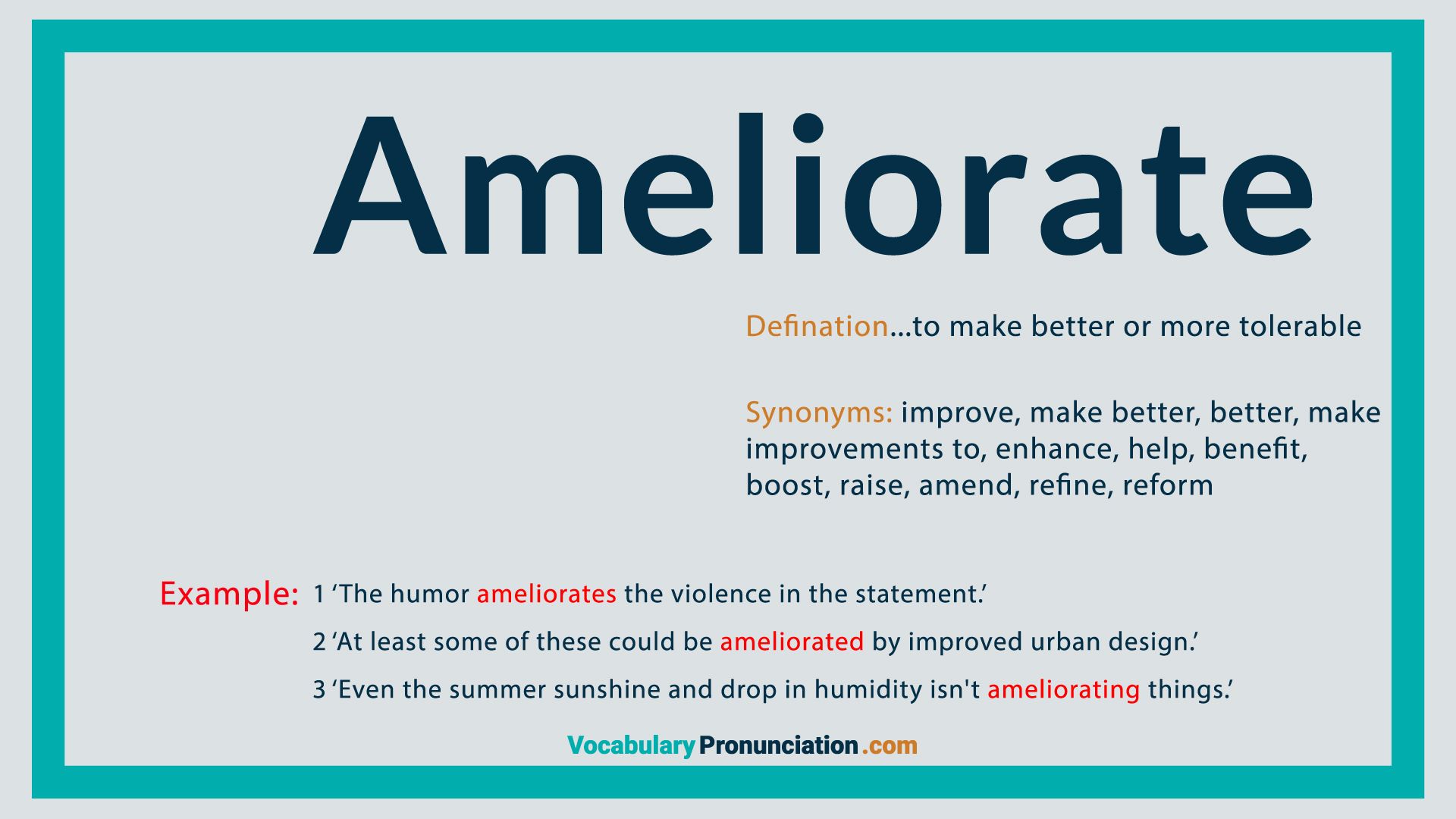 define ameliorate