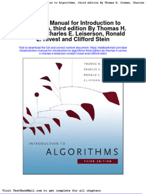 introduction to algorithms 3rd edition solution manual