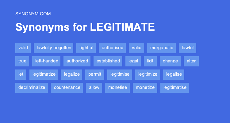 legitimate synonym