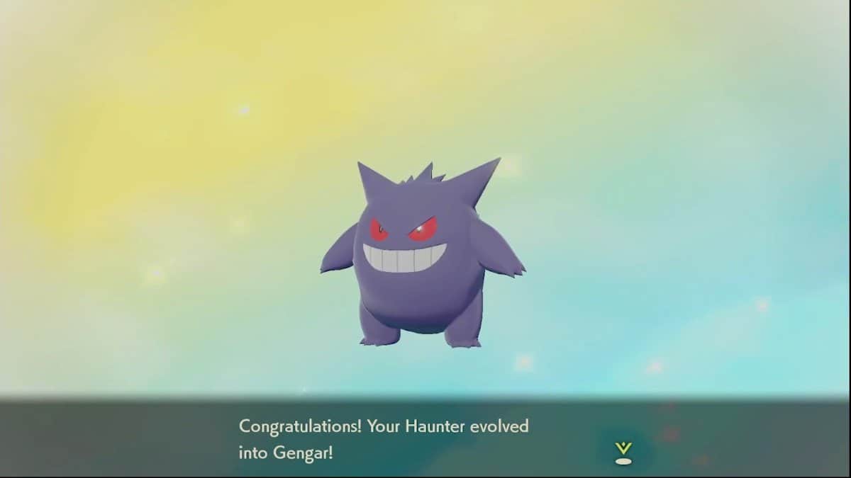 haunter evolves to