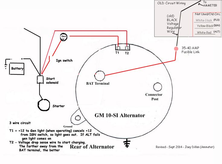 three wire alternator wiring diagram