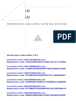 wondershare video editor serial