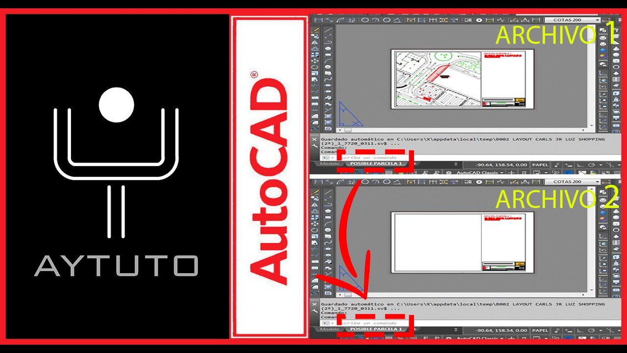 como copiar de un archivo de autocad a otro