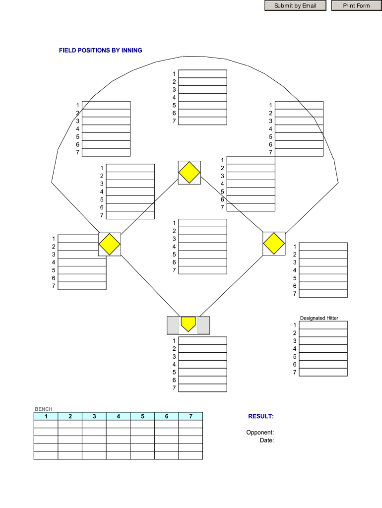 baseball field diagram with positions printable
