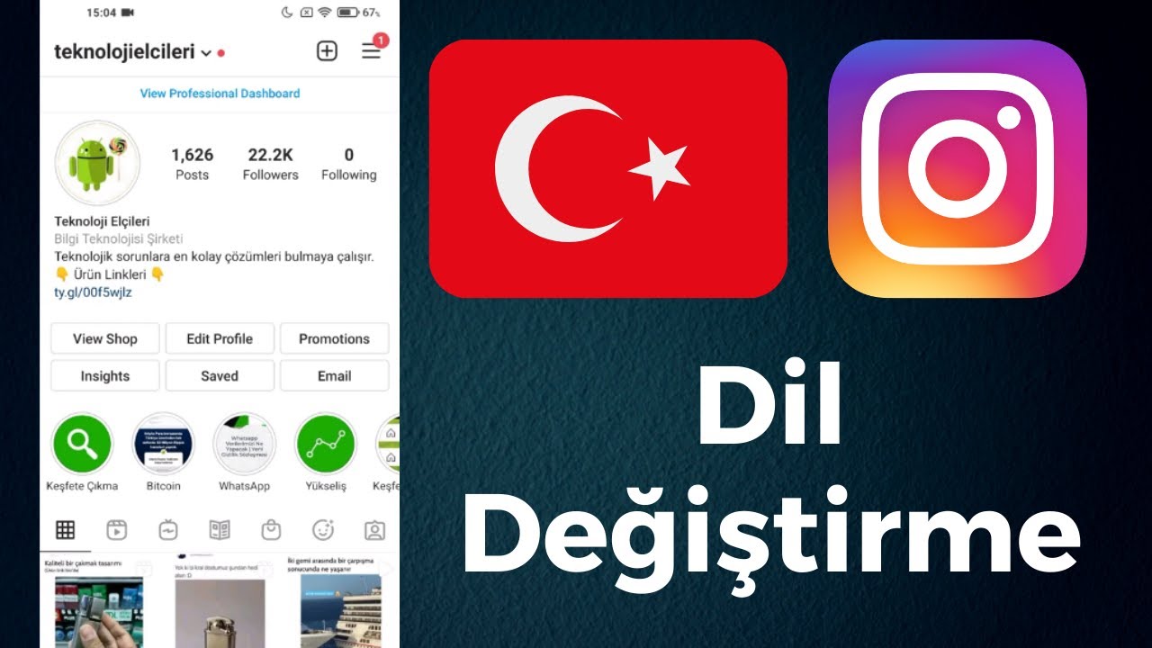 instagram ingilizce türkçeye nasıl çevrilir