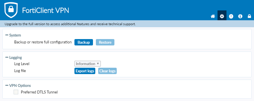 forticlient vpn client