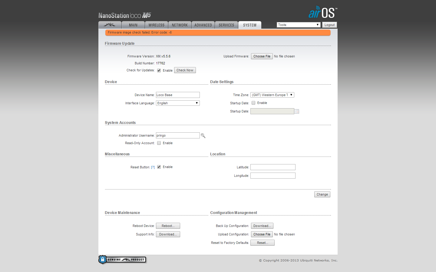 ubiquiti firmware