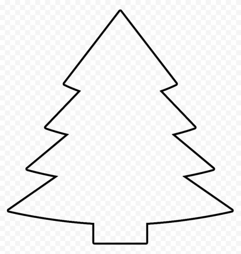 christmas tree outline clipart