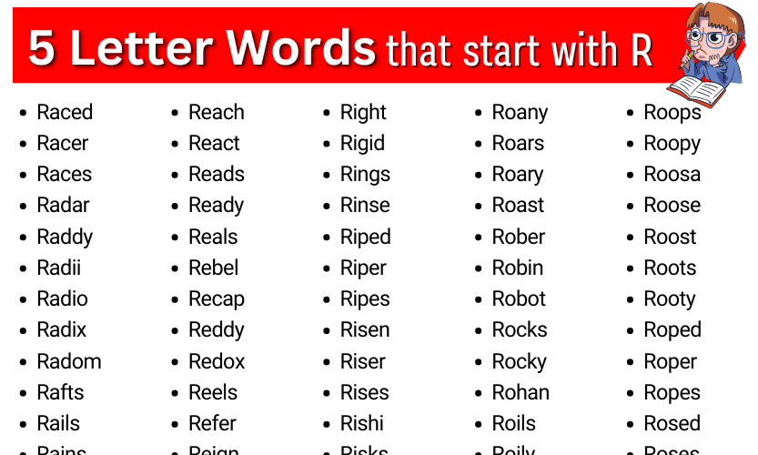 five letter words that start with ro