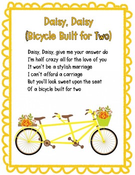 daisy daisy bicycle built for two lyrics