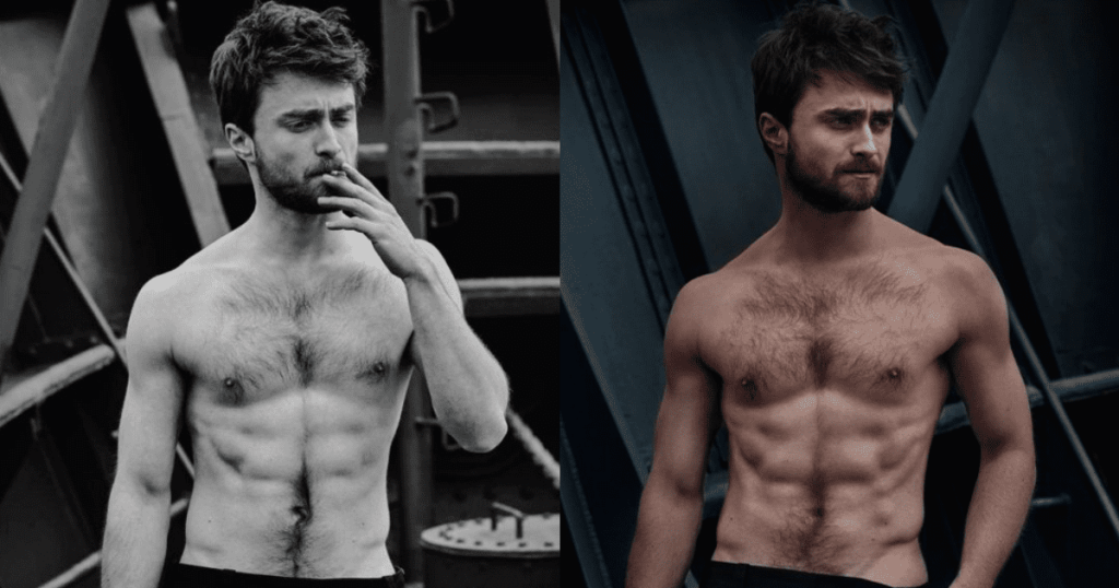 daniel radcliffe no shirt