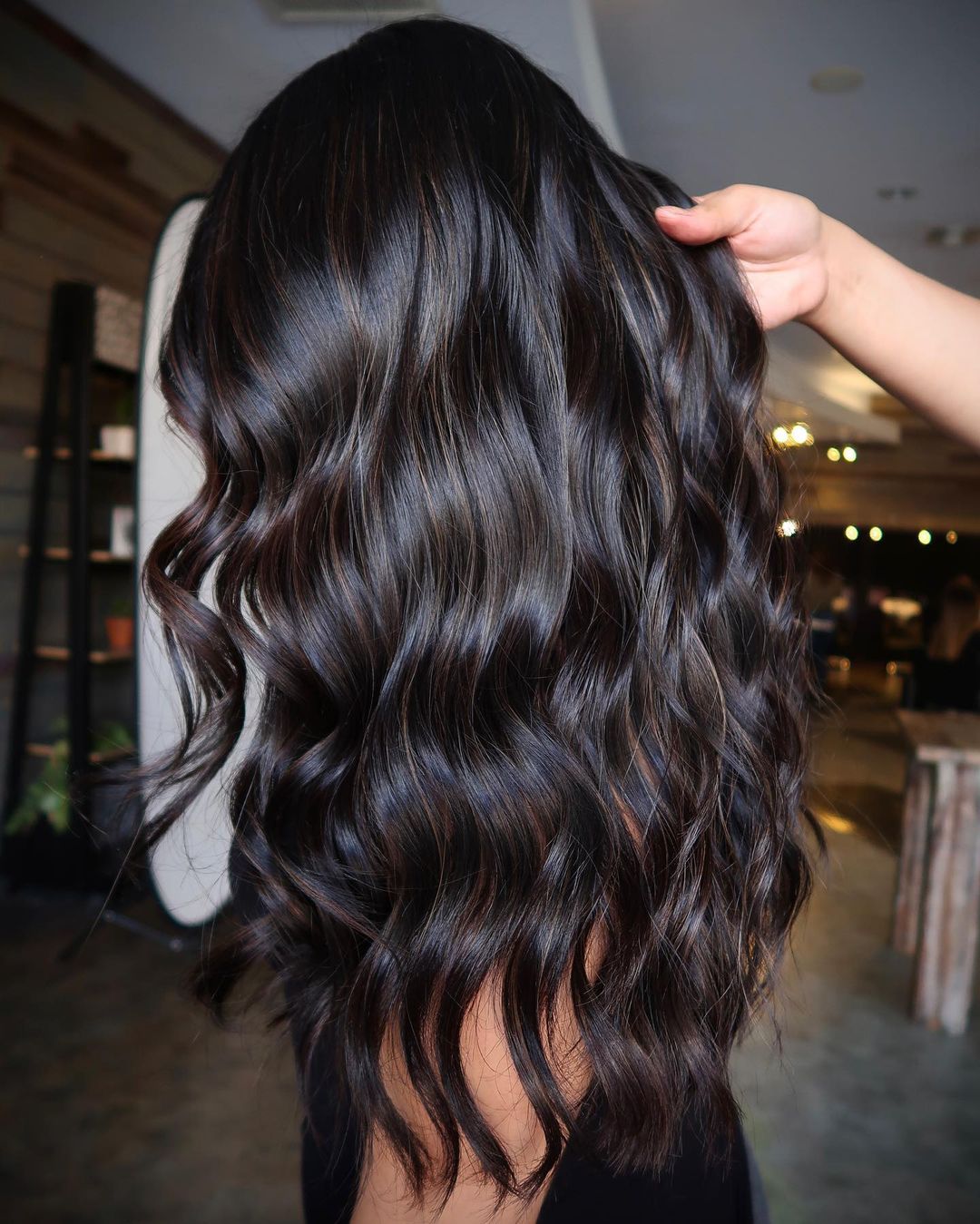 dark brown highlights on black hair indian