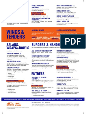 dave and busters menu oakville