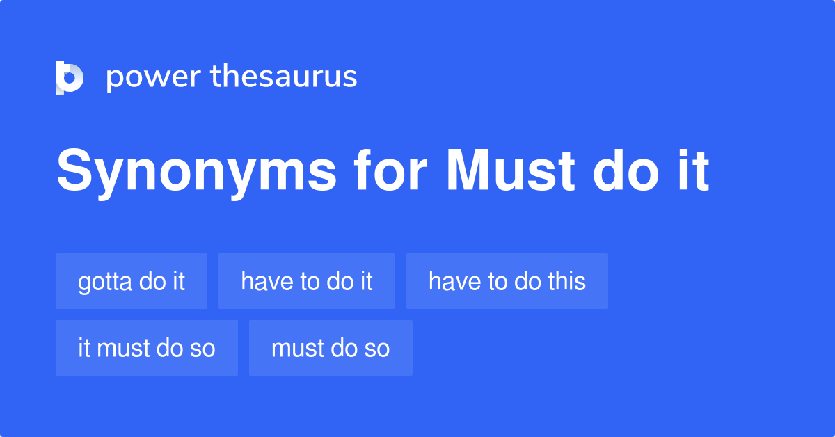 must do synonym