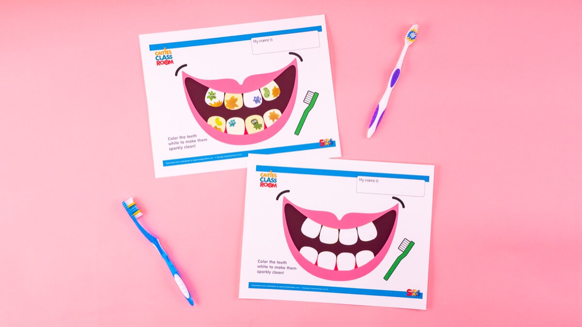 printable brush teeth activity