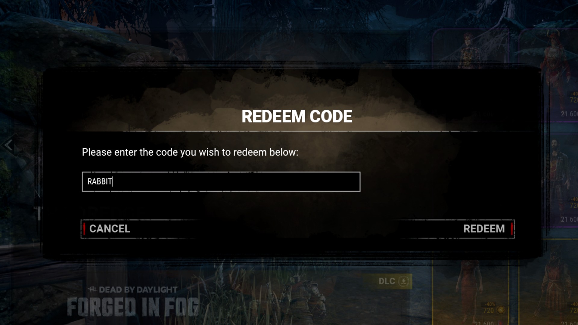 dbd codes