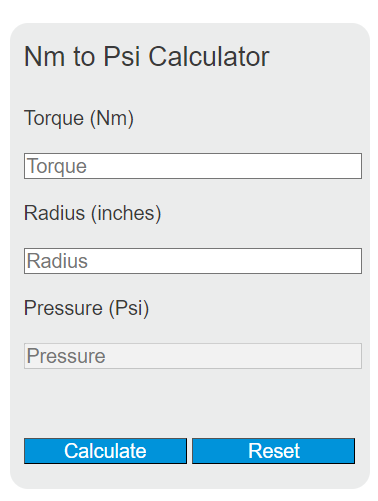 pounds per square inch to newton meters