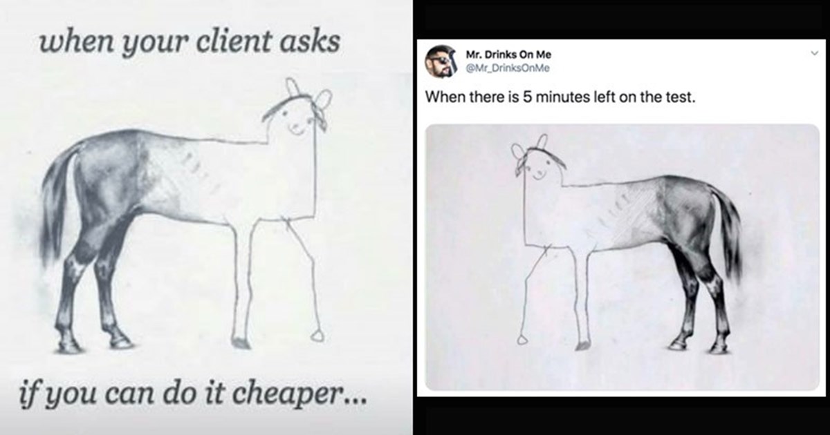 can you do it cheaper horse drawing