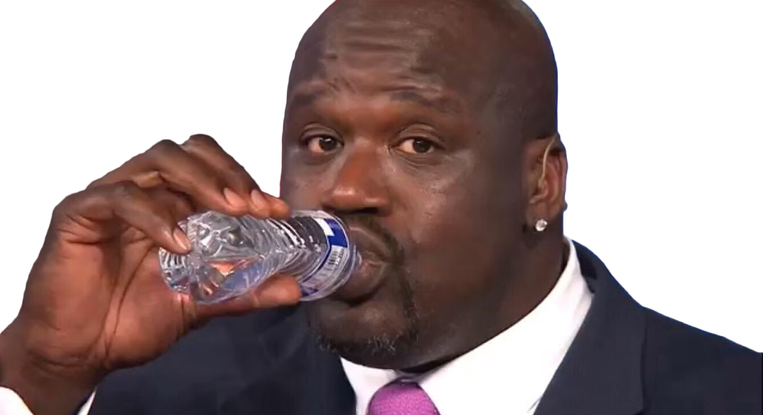 shaq drinking water