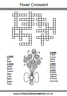 a small flower crossword