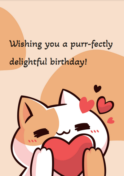 cat wishing happy birthday