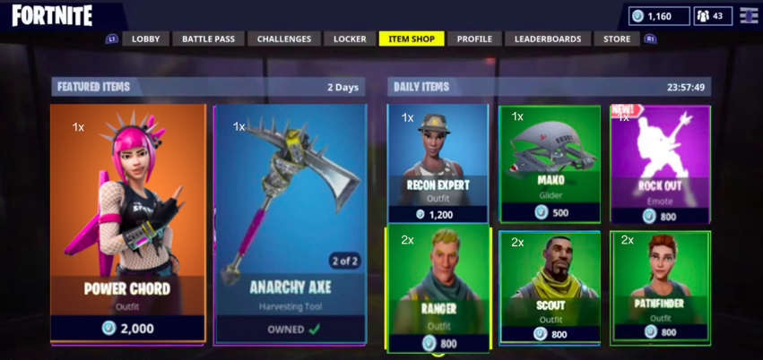 most rare fortnite items