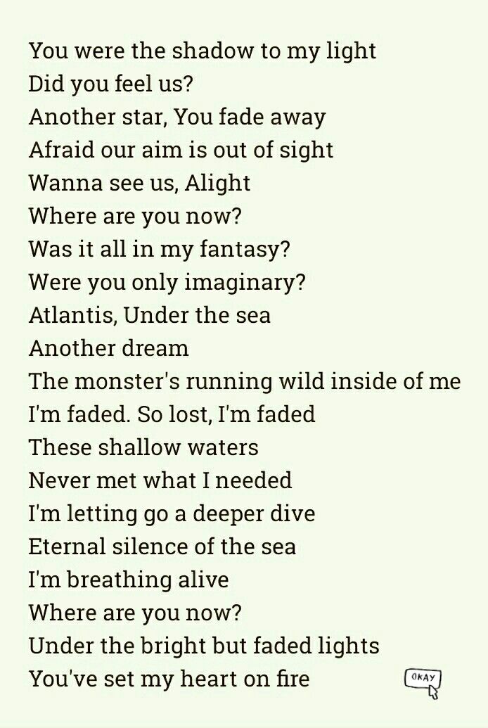 faded lyrics