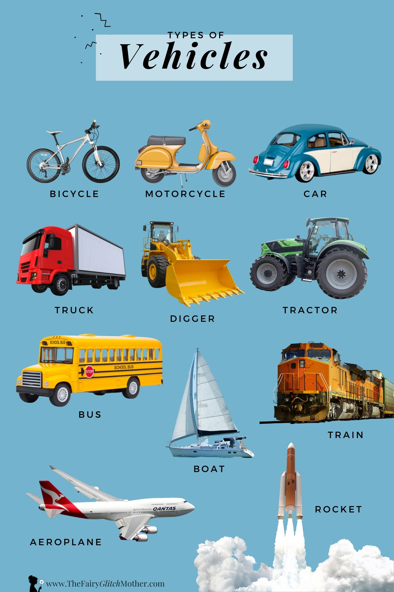 vehicles drawing pictures