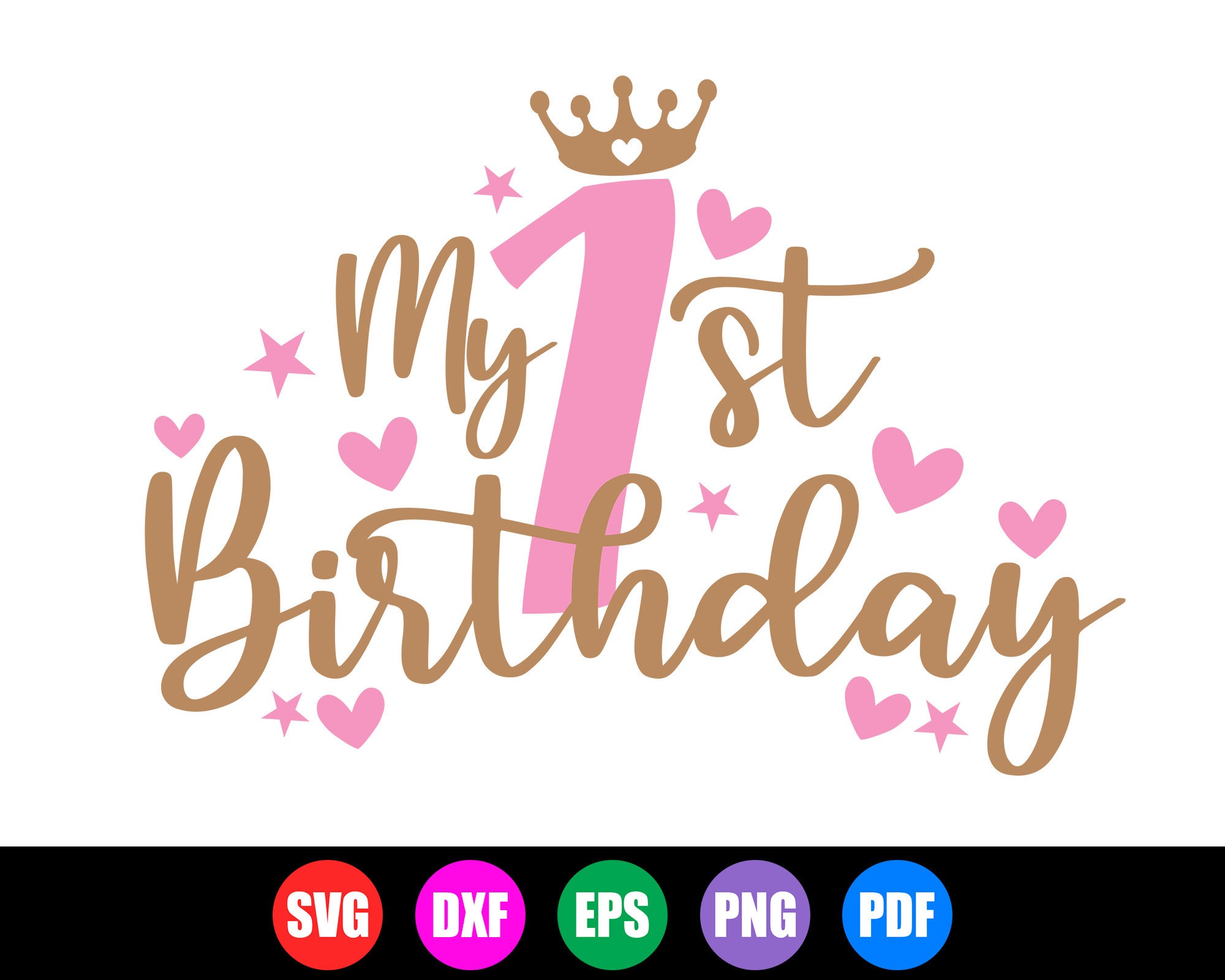 1st birthday svg