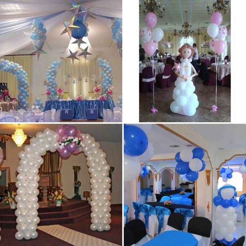 decoracion de globos para primera comunion