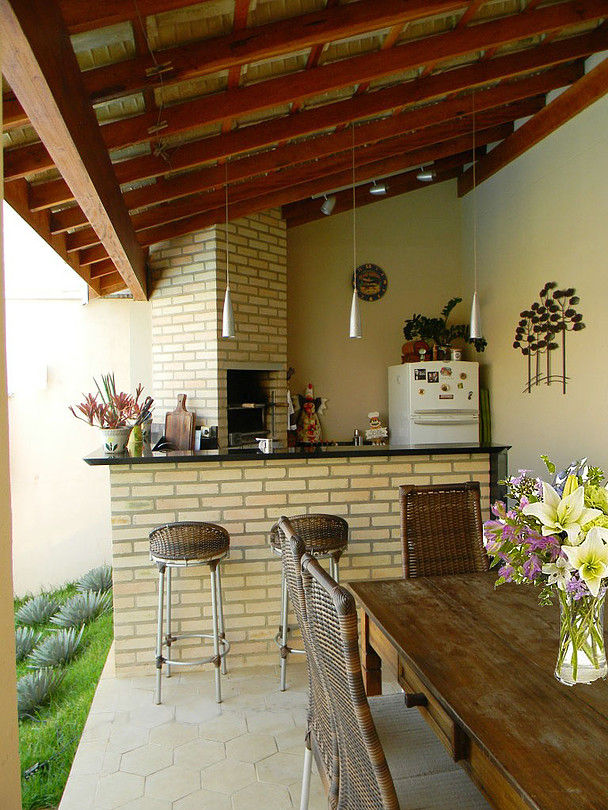 decorar patios pequeños con asador