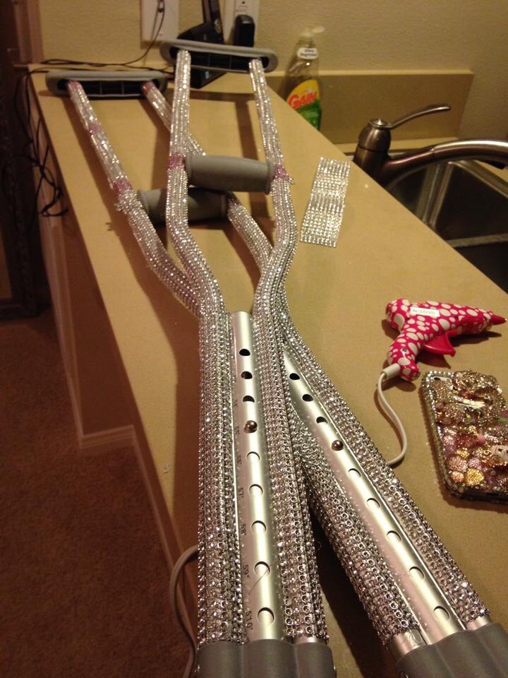 decorated crutches