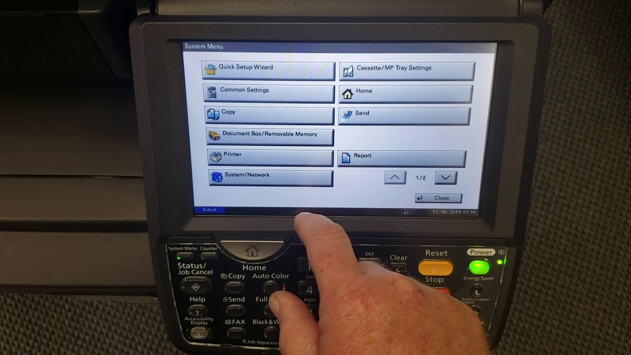 default password kyocera printer