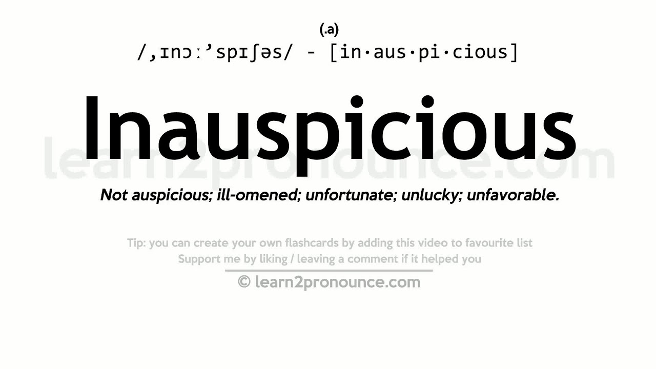 define inauspicious