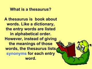 define thesaurus