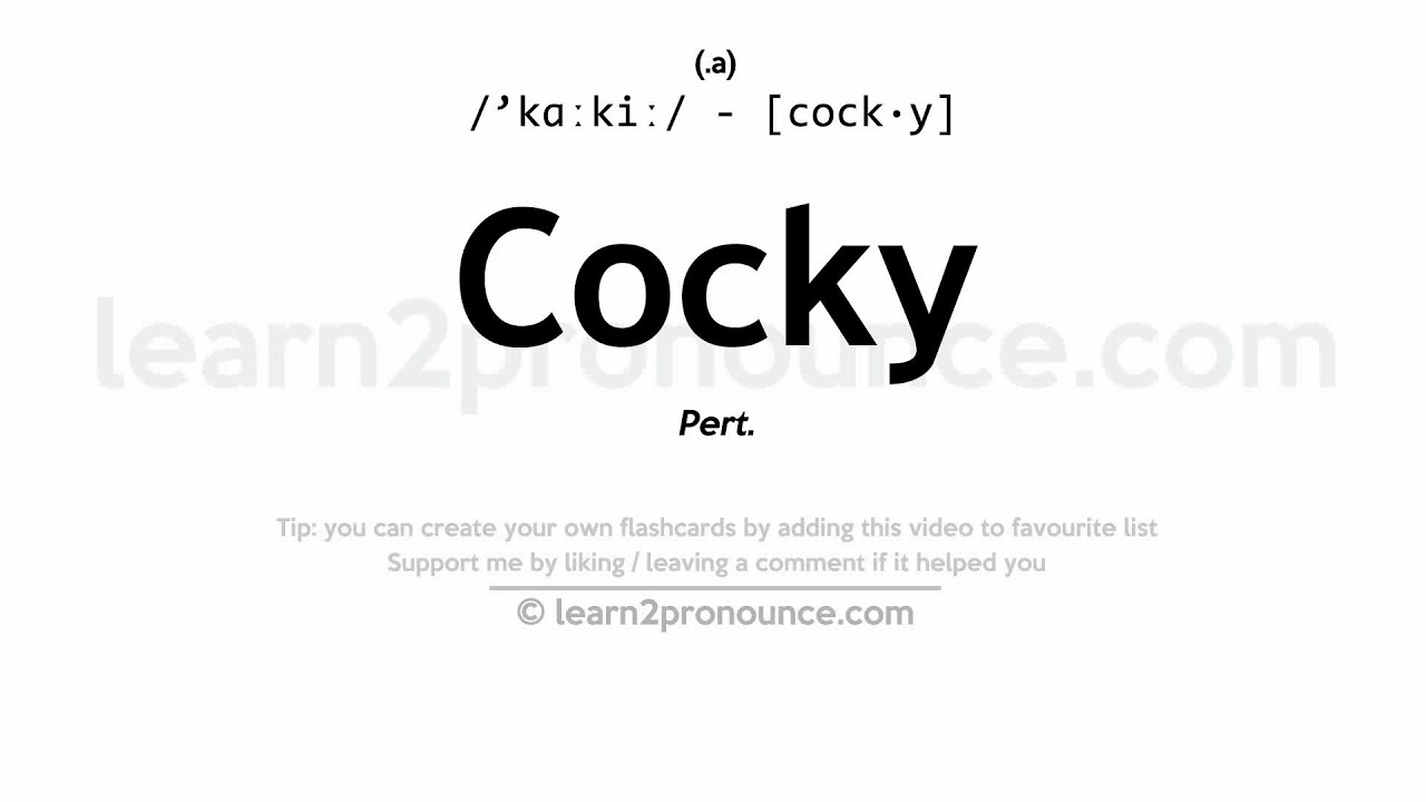 definition for cocky