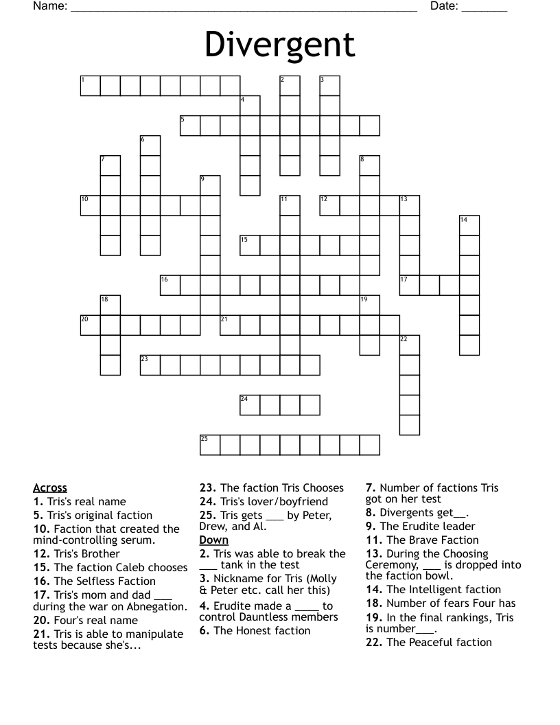 degree of divergence crossword clue 5 letters