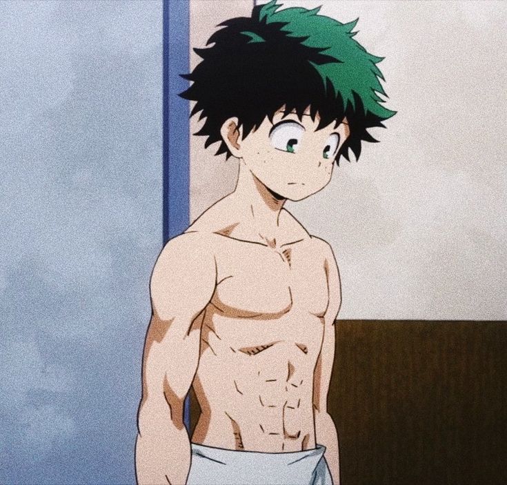 deku shirtless