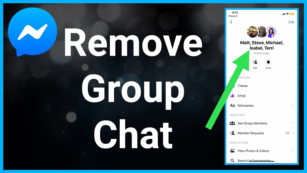 delete group chat messenger