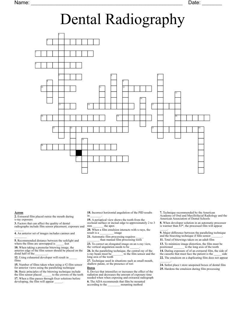 dental device crossword