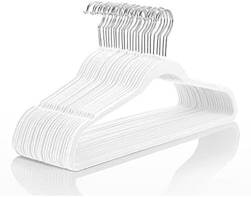 white velvet hangers