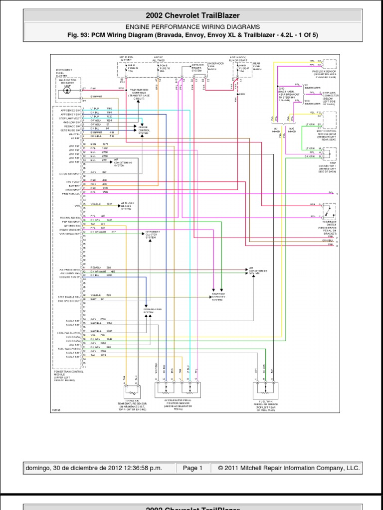 diagrama electrico de trailblazer 2002